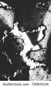 Distressed overlay texture of rusted peeled metal. grunge background. abstract halftone vector illustration
