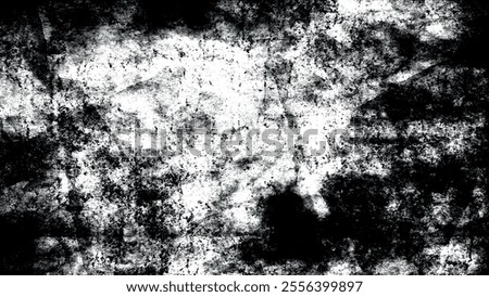 Distressed overlay texture of rusted peeled grunge concrete wall background. Vector black grunge dirty background for banners, web, template,