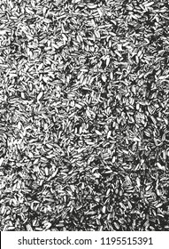 Distressed overlay texture of seeds. grunge background. abstract halftone vector illustration