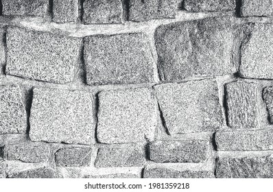 Distressed overlay texture of stones, rocks, pebbles, macadam. grunge background. abstract halftone vector illustration