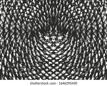Distressed overlay texture of twisted rope. grunge background. abstract halftone vector illustration