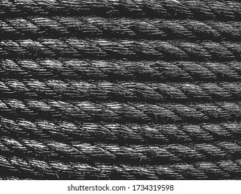 Distressed overlay texture of twisted rope. grunge background. abstract halftone vector illustration