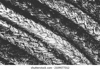 Distressed overlay texture of twisted rope. grunge background. abstract halftone vector illustration