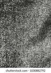 Distressed overlay texture of weaving fabric. grunge background. abstract halftone vector illustration