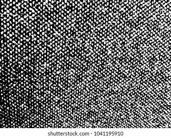 Distressed overlay texture of weaving fabric. grunge background. abstract halftone vector illustration