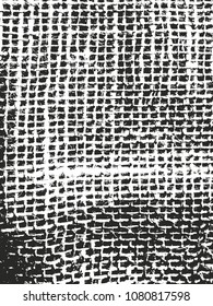 Distressed overlay texture of weaving fabric. grunge background. abstract halftone vector illustration