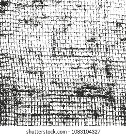 Distressed overlay texture of weaving fabric. grunge background. abstract halftone vector illustration