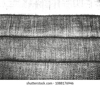 Distressed overlay texture of weaving fabric. grunge background. abstract halftone vector illustration