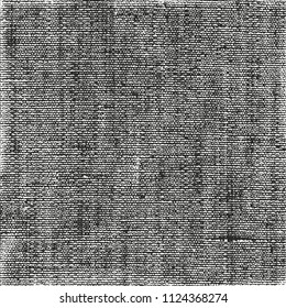 Distressed overlay texture of weaving fabric. grunge background. abstract halftone vector illustration