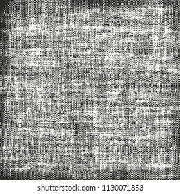 Distressed overlay texture of weaving fabric. grunge background. abstract halftone vector illustration