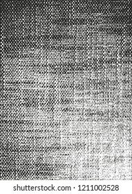 Distressed overlay texture of weaving fabric. grunge background. abstract halftone vector illustration
