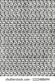 Distressed overlay texture of weaving fabric. grunge background. abstract halftone vector illustration