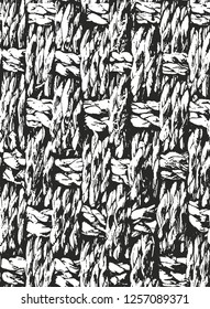 Distressed overlay texture of weaving fabric. grunge background. abstract halftone vector illustration