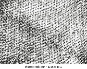 Distressed overlay texture of weaving fabric. grunge background. abstract halftone vector illustration