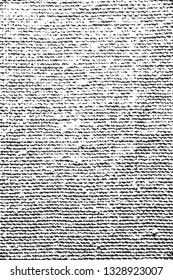 Distressed overlay texture of weaving fabric. grunge background. abstract halftone vector illustration