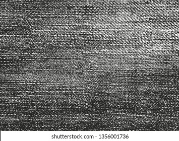 Distressed overlay texture of weaving fabric. grunge background. abstract halftone vector illustration