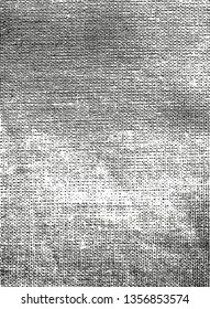 Distressed overlay texture of weaving fabric. grunge background. abstract halftone vector illustration