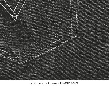 Distressed overlay texture of weaving fabric. grunge background. abstract halftone vector illustration