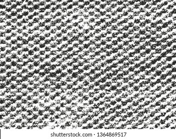 Distressed overlay texture of weaving fabric. grunge background. abstract halftone vector illustration