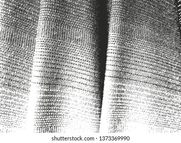 Distressed overlay texture of weaving fabric. grunge background. abstract halftone vector illustration