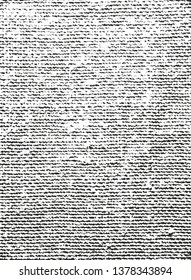 Distressed overlay texture of weaving fabric. grunge background. abstract halftone vector illustration