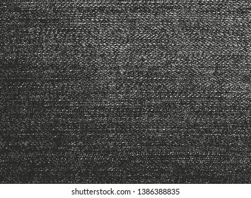 Distressed overlay texture of weaving fabric. grunge background. abstract halftone vector illustration