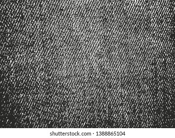 Distressed overlay texture of weaving fabric. grunge background. abstract halftone vector illustration