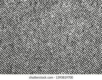 Distressed overlay texture of weaving fabric. grunge background. abstract halftone vector illustration