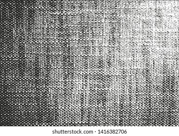 Distressed overlay texture of weaving fabric. grunge background. abstract halftone vector illustration