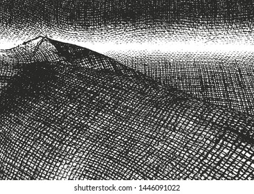Distressed overlay texture of weaving fabric. grunge background. abstract halftone vector illustration
