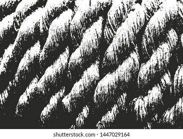 Distressed overlay texture of weaving fabric, rope. grunge background. abstract halftone vector illustration