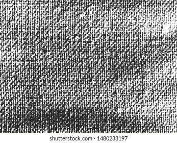 Distressed overlay texture of weaving fabric. grunge background. abstract halftone vector illustration