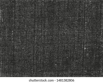Distressed overlay texture of weaving fabric. grunge background. abstract halftone vector illustration
