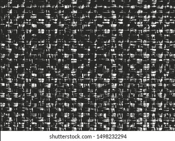 Distressed overlay texture of weaving fabric. grunge background. abstract halftone vector illustration