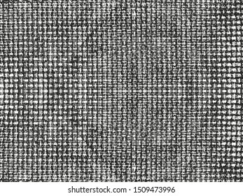 Distressed overlay texture of weaving fabric. grunge background. abstract halftone vector illustration