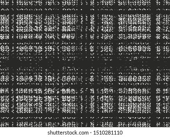 Distressed overlay texture of weaving fabric. grunge background. abstract halftone vector illustration