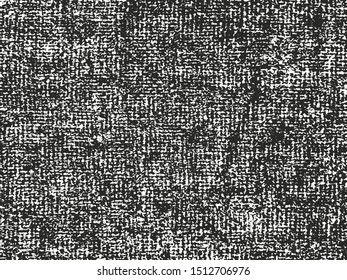 Distressed overlay texture of weaving fabric. grunge background. abstract halftone vector illustration