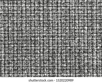 Distressed overlay texture of weaving fabric. grunge background. abstract halftone vector illustration