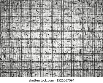 Distressed overlay texture of weaving fabric. grunge background. abstract halftone vector illustration