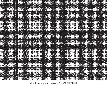 Distressed overlay texture of weaving fabric. grunge background. abstract halftone vector illustration