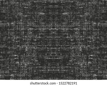 Distressed overlay texture of weaving fabric. grunge background. abstract halftone vector illustration
