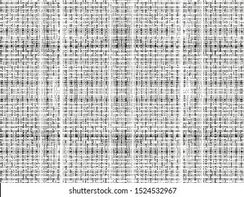Distressed overlay texture of weaving fabric. grunge background. abstract halftone vector illustration