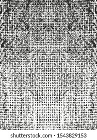 Distressed overlay texture of weaving fabric. grunge background. abstract halftone vector illustration