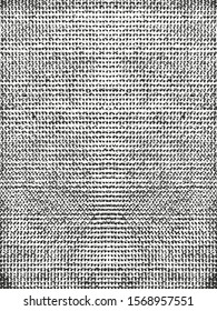 Distressed overlay texture of weaving fabric. grunge background. abstract halftone vector illustration