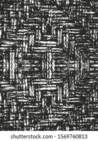 Distressed overlay texture of weaving fabric. grunge background. abstract halftone vector illustration