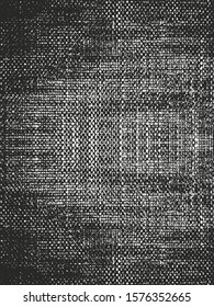 Distressed overlay texture of weaving fabric. grunge background. abstract halftone vector illustration