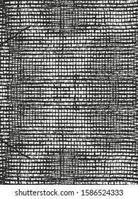 Distressed overlay texture of weaving fabric. grunge background. abstract halftone vector illustration