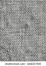 Distressed overlay texture of weaving fabric. grunge background. abstract halftone vector illustration