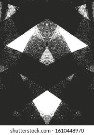 Distressed overlay texture of weaving fabric, knitted blanket with tartan ornament. grunge background. abstract halftone vector illustration