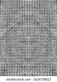Distressed overlay texture of weaving fabric. grunge background. abstract halftone vector illustration
